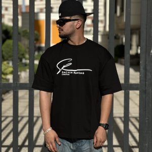 تیشرت طرحدار رنگ مشکی کد 628