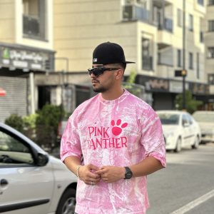 تیشرت طرح پلنگ صورتی کد 809