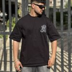 تیشرت طرحدار مشکی کد 10314