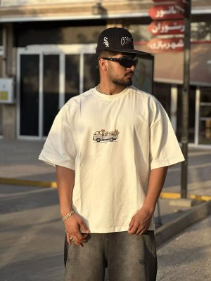 تیشرت لش طرحدار کد سفید 10265