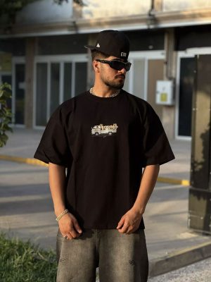 تیشرت لش طرحدار کد مشکی 10266