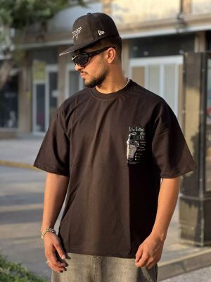 تیشرت لش طرحدار کد مشکی 10267