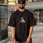 تیشرت لش طرحدار کد مشکی 10270