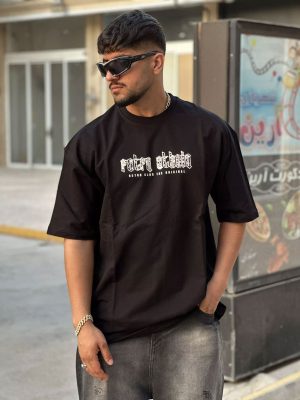 تیشرت طرحدار مشکی کد 10285