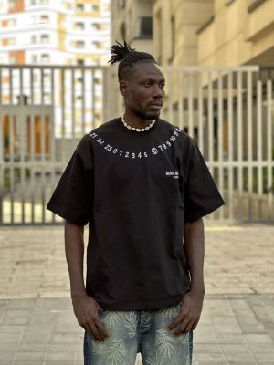 تیشرت طرحدار مشکی کد 10296