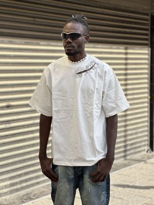 تیشرت طرحدار سفید کد 10313