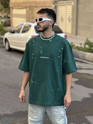 تیشرت طرحدار سبز کد 10332