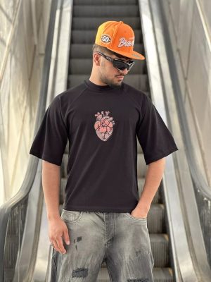 تیشرت طرحدار مشکی کد 10429