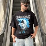 تیشرت طرحدار مشکی کد 10431