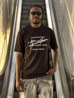 تیشرت طرحدار مشکی کد 10433