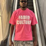 تیشرت طرحدار صورتی کد 10437