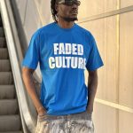 تیشرت طرحدار آبی کد 10438