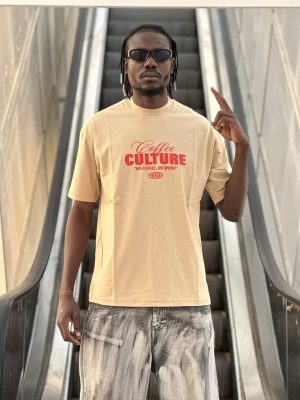 تیشرت طرحدار زرد کد 10440