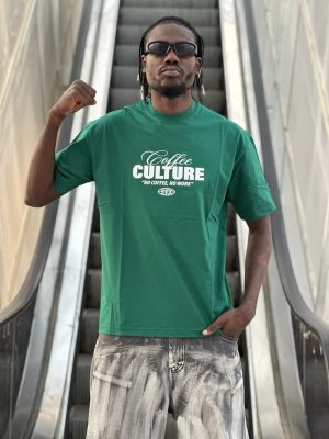 تیشرت طرحدار سبز کد 10441