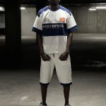 ست تیشرت شلوارک سفید آبی