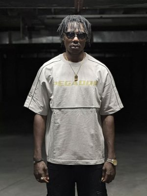 تیشرت طرحدار طوسی کد 10214