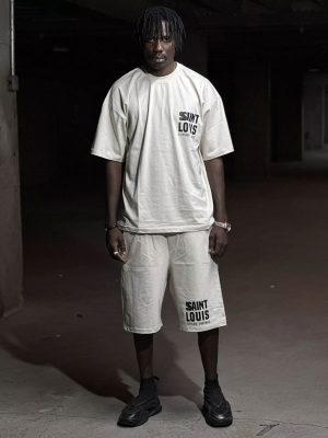 ست تیشرت شلوارک طوسی کد 1050