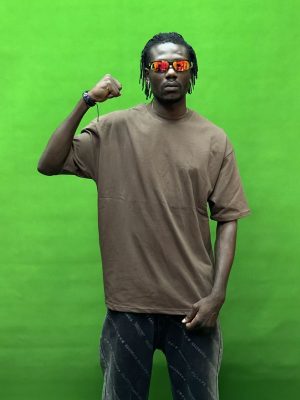 تیشرت بیسیک پارچه ماکان قهوه ای