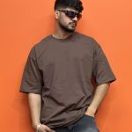 تیشرت بیسیک شکلاتی کد 10126