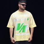 تیشرت طرحدار رنگ لیمویی کد 10152