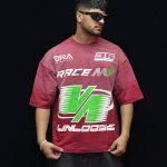 تیشرت طرحدار رنگ قرمز کد 10156