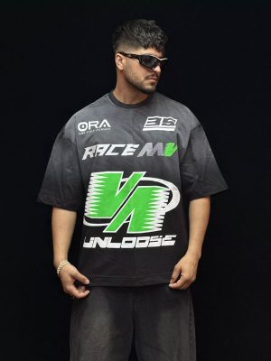 تیشرت طرحدار رنگ مشکی کد 10157