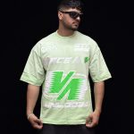 تیشرت طرحدار رنگ سبز کد 10158