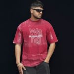 تیشرت طرحدار رنگ قرمز کد 10162