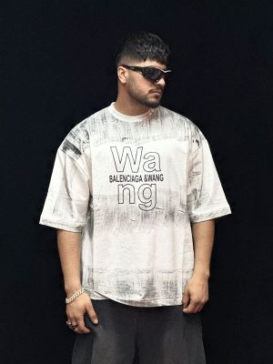 تیشرت طرحدار رنگ سفید کد 10163