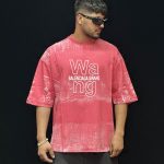 تیشرت طرحدار رنگ گلبهی کد 10164