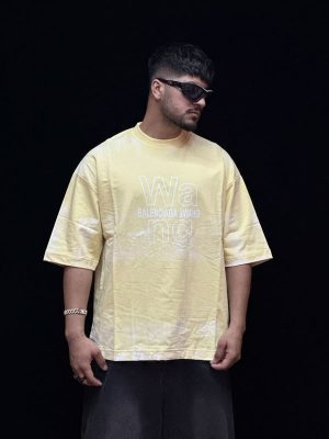تیشرت طرحدار رنگ زرد کد 10168