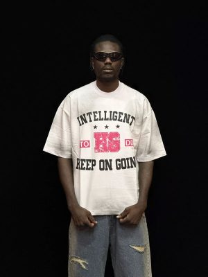 تیشرت طرحدار رنگ سفید کد 10171