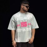 تیشرت طرحدار رنگ طوسی کد 10174