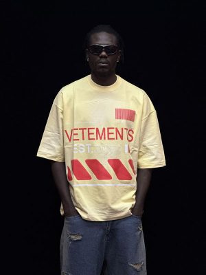 تیشرت طرحدار رنگ زرد کد 10184