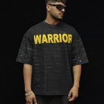 تیشرت طرحدار رنگ مشکی کد 10187