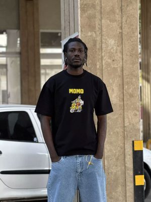 تیشرت طرحدار مشکی کد 10207