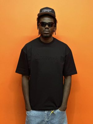 تیشرت طرحدار مشکی کد 10210