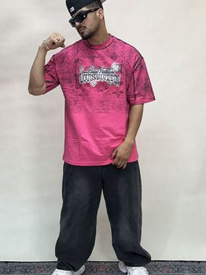 تیشرت گلدوزی لویی ویتون صورتی کد 1073