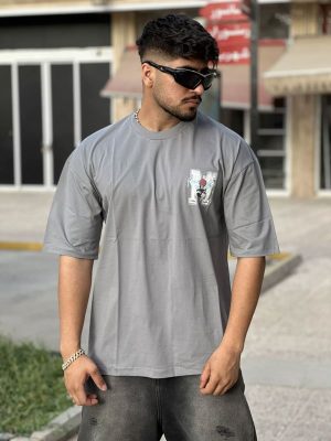 تیشرت لش طوسی کد 10334