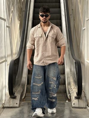 تارتان رنگ کرم کد 10606