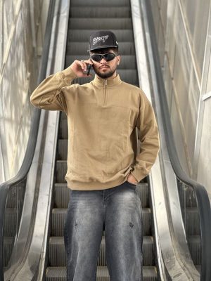 دورس نیم زیپ کرم کد 10692