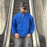 دورس نیم زیپ آبی کد 10694