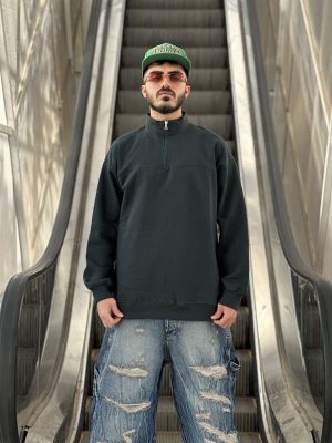 دورس نیم زیپ سبز لجنی کد 10695