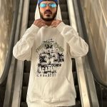 هودی طرحدار سفید کد ۱۰۷۳۴