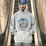 هودی طرحدار آبی روشن کد ۱۰۷۳۷