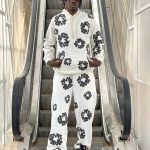 ست هودی شلوار دنیم سفید کد 10686