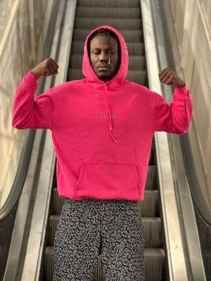 هودی طرحدار سرخابی کد 10752