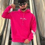 هودی طرحدار سرخابی کد 10759