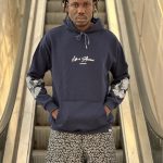 هودی طرحدار سرمه ای کد 10760