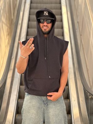 وست کلاهدار رنگ مشکی کد 10773